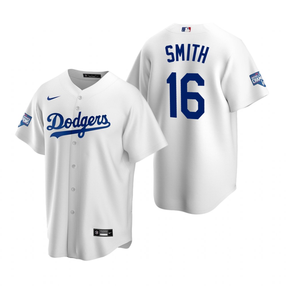 Youth Los Angeles Dodgers #16 Will Smith Nike White CoolBase Jersey