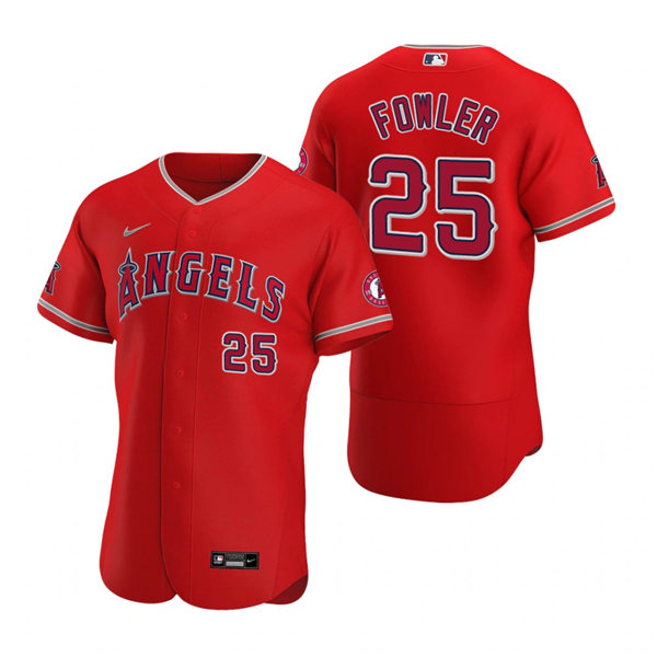 Mens Los Angeles Angels #25 Dexter Fowler Nike Red Alternate FlexBase Jersey