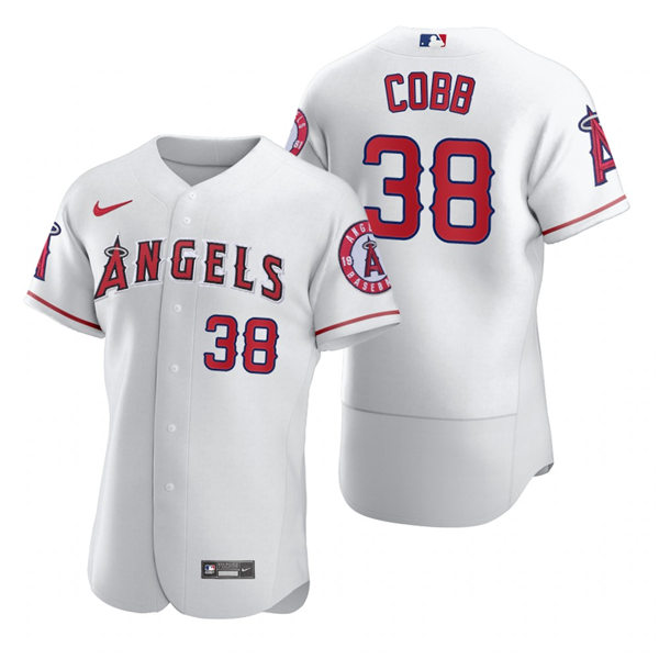 Mens Los Angeles Angels #38 Alex Cobb Nike White Home FlexBase Jersey