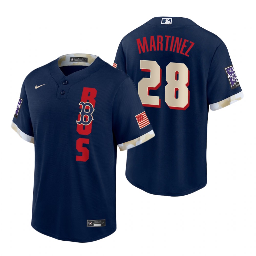 Mens Boston Red Sox #28 J.D. Martinez Nike Navy 2021 MLB All-Star Game Jersey