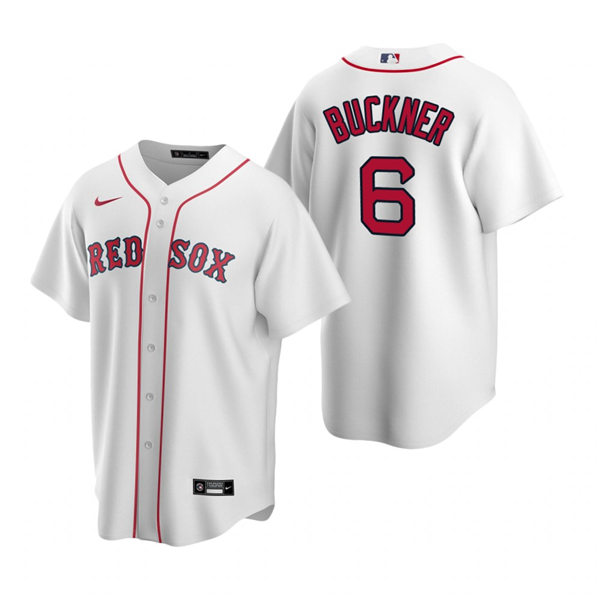 Mens Boston Red Sox Retired Player #6 Bill Buckner Nike White Home Cool Base Jersey