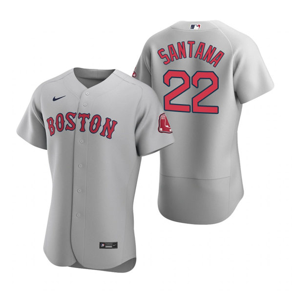 Mens Boston Red Sox #22 Danny Santana Nike Gray Road Flex Base Jersey