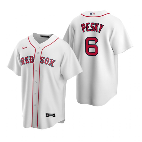 Mens Boston Red Sox Retired Player #6 Johnny Pesky Nike White Home Cool Base Jersey