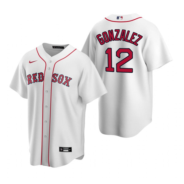 Mens Boston Red Sox #12 Marwin Gonzalez Nike White Home Cool Base Jersey