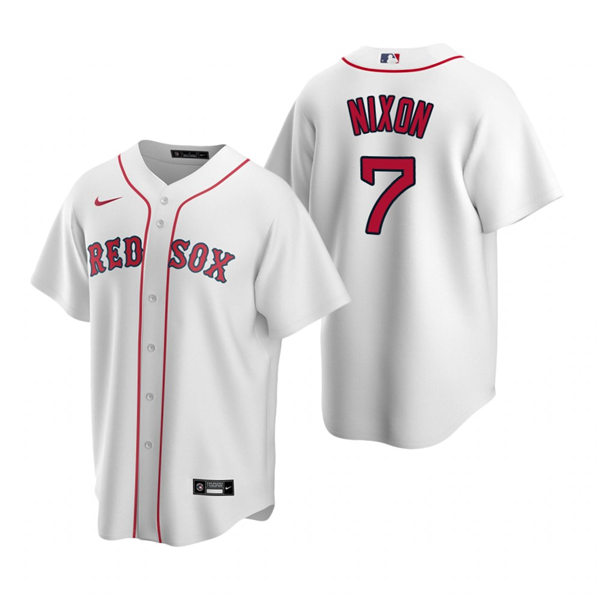 Mens Boston Red Sox Retired Player #7 Trot Nixon Nike White Home Cool Base Jersey