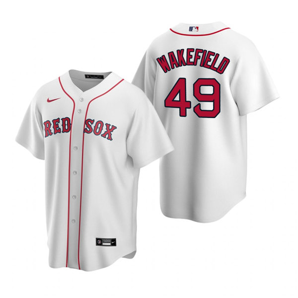 Mens Boston Red Sox Retired Player #49 Tim Wakefield Nike White Home Cool Base Jersey Mens Boston Red Sox Retired Player #49 Tim Wakefield Nike White Home Cool Base Jersey