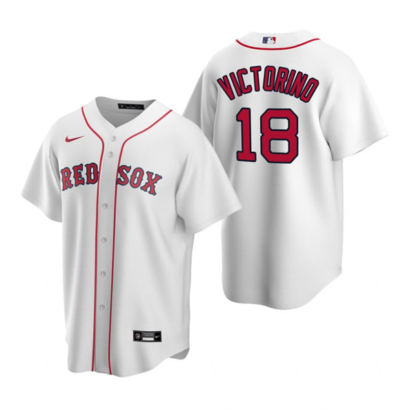 Mens Boston Red Sox Retired Player #18 Shane Victorino Nike White Home Cool Base Jersey