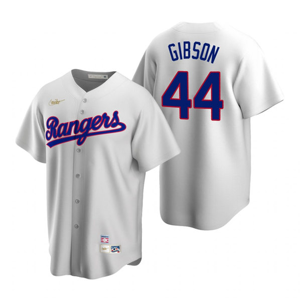 Mens Texas Rangers #44 Kyle Gibson Nike White Cooperstown Collection Jersey