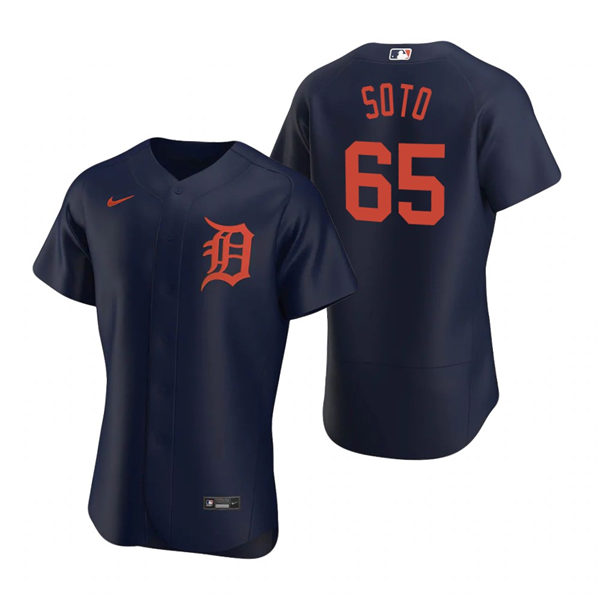 Mens Detroit Tigers #65 Gregory Soto Nike Navy Orange Flex base Jersey Mens Detroit Tigers #65 Gregory Soto Nike Navy Orange Flex base Jersey