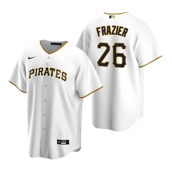 Mens Pittsburgh Pirates #26 Adam Frazier Nike Home White CoolBase Jersey Mens Pittsburgh Pirates #26 Adam Frazier Nike Home White CoolBase Jersey