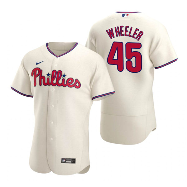 Mens Philadelphia Phillies #45 Phillies Zack Nike Cream Alternate Flex base Baseball Jersey