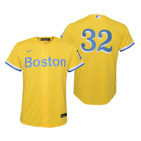 Youth Boston Red Sox #32 Matt Barnes Nike Yellow 2021 City Connect Jersey