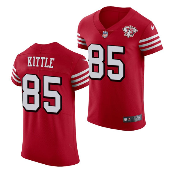 Mens San Francisco 49ers #85 George Kittle Nike Scarlet Retro 1994 75th Anniversary Throwback Classic Limited Jersey Mens San Francisco 49ers #85 George Kittle Nike Scarlet Retro 1994 75th Anniversary Throwback Classic Limited Jersey