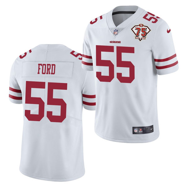 Mens San Francisco 49ers #55 Dee Ford Nike White Vapor Limited Player Jersey