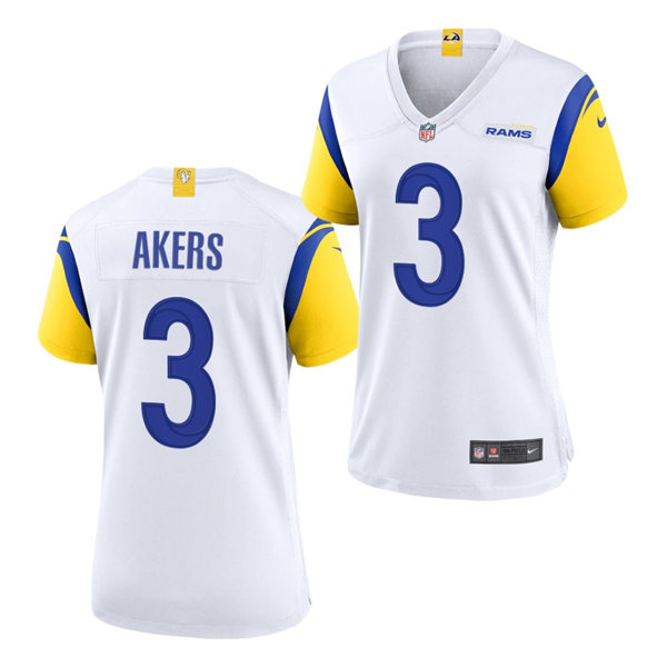 Womens Los Angeles Rams #3 Cam Akers 2021 Nike White Modern Throwback Vapor Limited Jersey