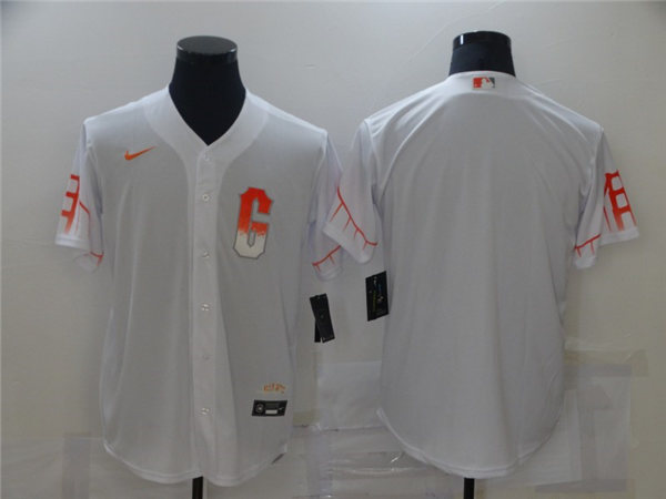 Mens San Francisco Giants Blank Nike White 2021 City Connect Team Jersey
