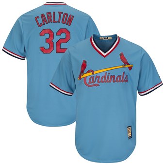 Mens St. Louis Cardinals #32 Steve Carlton Blue Pullover Majestic Cooperstown Collection Throwback Jersey Mens St. Louis Cardinals #32 Steve Carlton Blue Pullover Majestic Cooperstown Collection Throwback Jersey