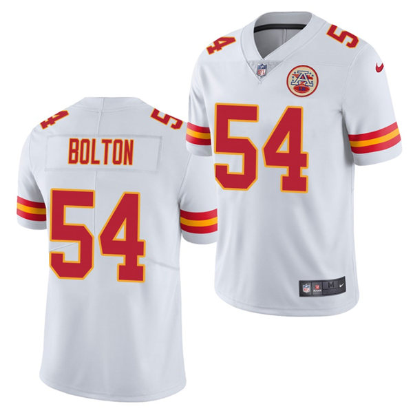 Mens Kansas City Chiefs #54 Nick Bolton Nike White Vapor Limited Jersey