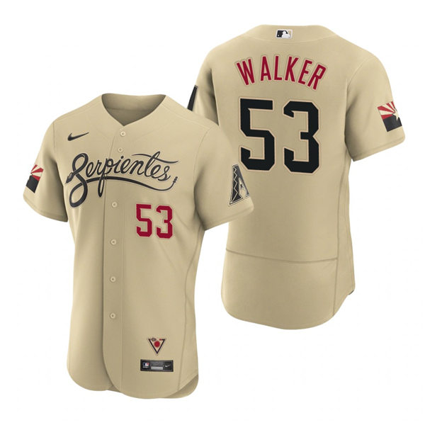 Mens Arizona Diamondbacks #53 Christian Walker Nike Tan 2021 Arizona City Connect Jersey