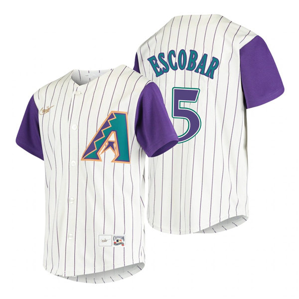 Youth Arizona Diamondbacks #5 Eduardo Escobar Nike Cream Cooperstown Collection Jersey