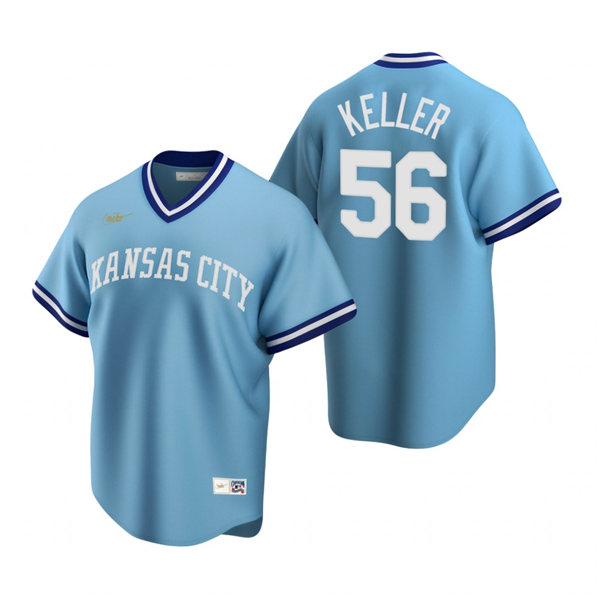 Mens Kansas City Royals #56 Brad Keller Nike Light Blue Cooperstown Collection Jersey Mens Kansas City Royals #56 Brad Keller Nike Light Blue Cooperstown Collection Jersey