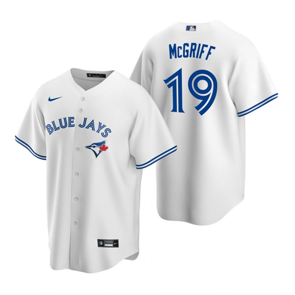 Mens Toronto Blue Jays Retired Player #19 Fred McGriff Stitched Nike White Home Jersey