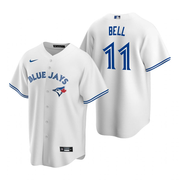 Mens Toronto Blue Jays Retired Player #11 George Bell Stitched Nike White Home Jersey