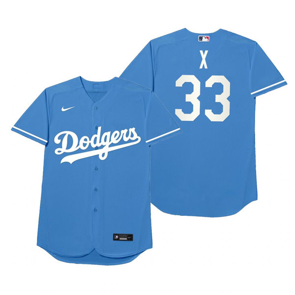 Mens Los Angeles Dodgers #33 David Price Nike Royal 2021 Players' Weekend Nickname X Jersey