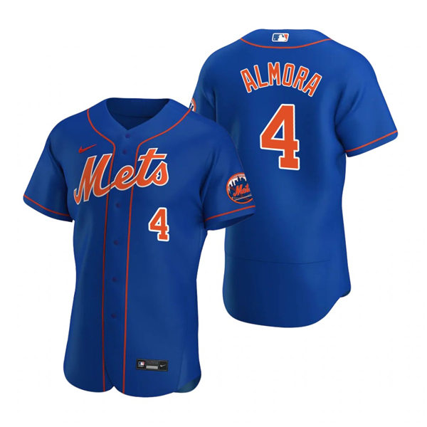 Mens New York Mets #4 Albert Almora Jr Stitched Nike Royal Orange FlexBase Jersey