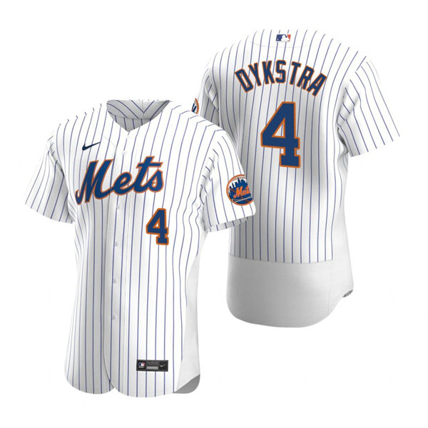 Mens New York Mets Retired Player #4 Lenny Dykstra Nike Home White Pinstripe FlexBase Jersey Mens New York Mets Retired Player #4 Lenny Dykstra Nike Home White Pinstripe FlexBase Jersey