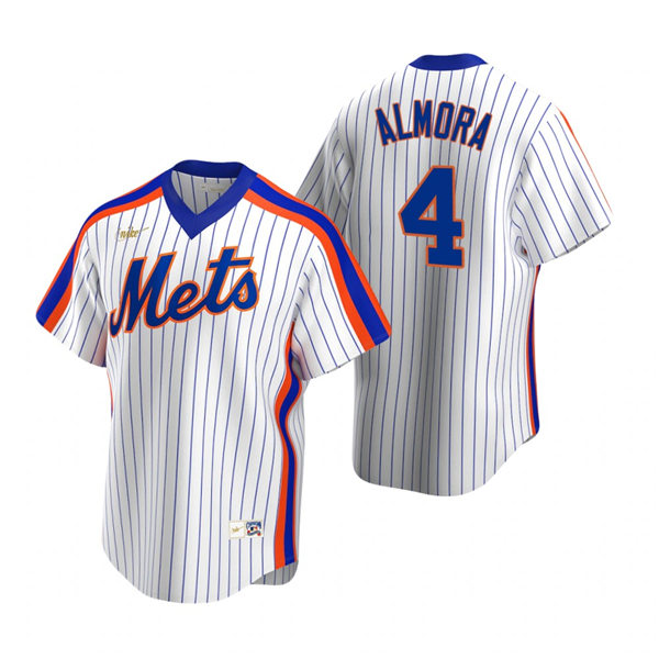 Mens New York Mets #4 Albert Almora Jr Nike White Home Cooperstown Collection Player Jersey