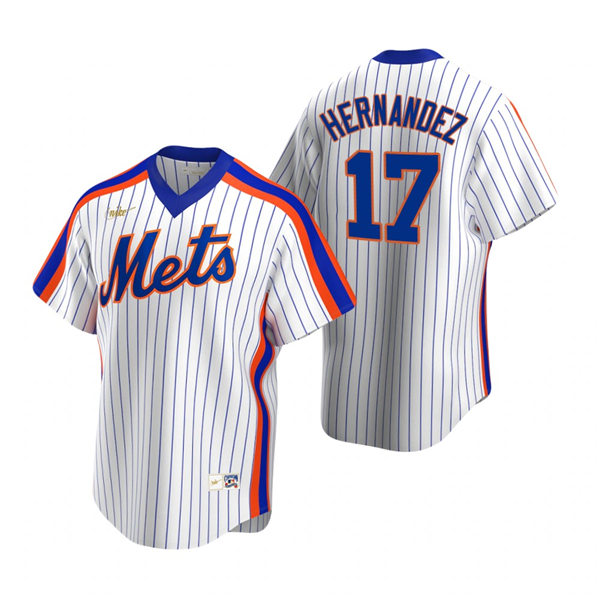 Mens New York Mets Retired Player #17 Keith Hernandez Nike White Cooperstown Collection Jersey
