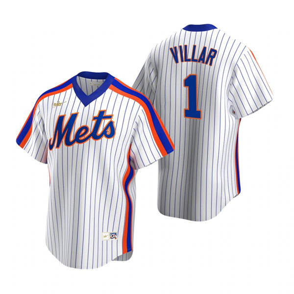 Mens New York Mets #1 Jonathan Villar Nike White Home Cooperstown Collection Player Jersey