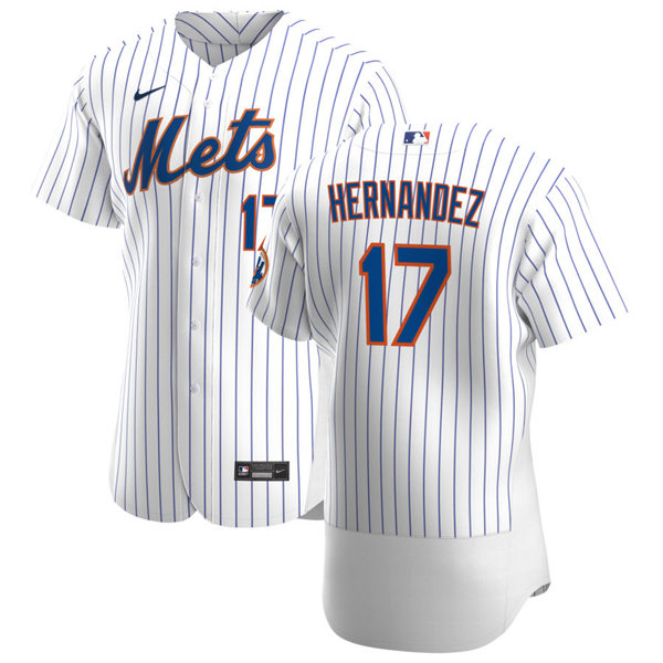 Mens New York Mets Retired Player #17 Keith Hernandez Nike Home White Pinstripe FlexBase Jersey