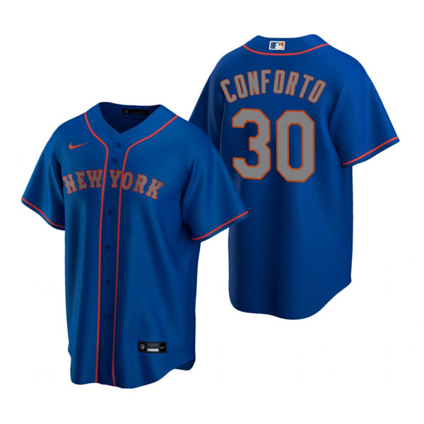 Youth New York Mets #30 Michael Conforto Nike Royal Grey Alternate Jersey