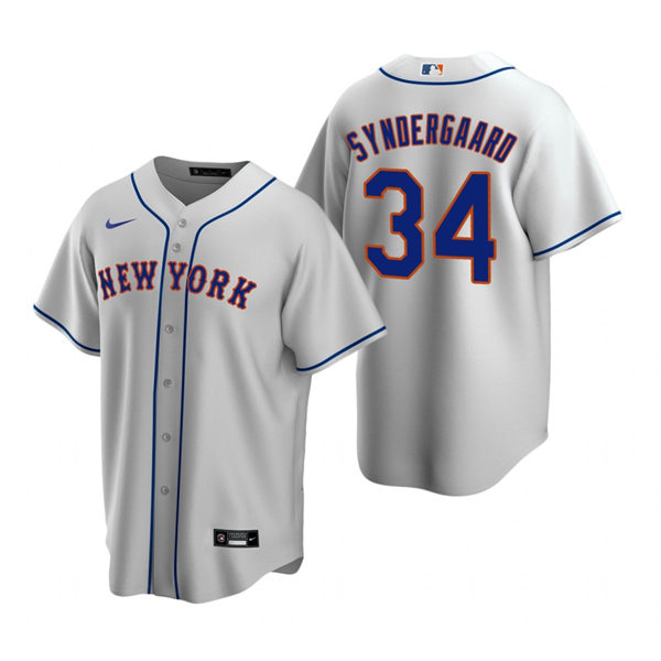 Yoth New York Mets #34 Noah Syndergaard Nike Grey Road Jersey