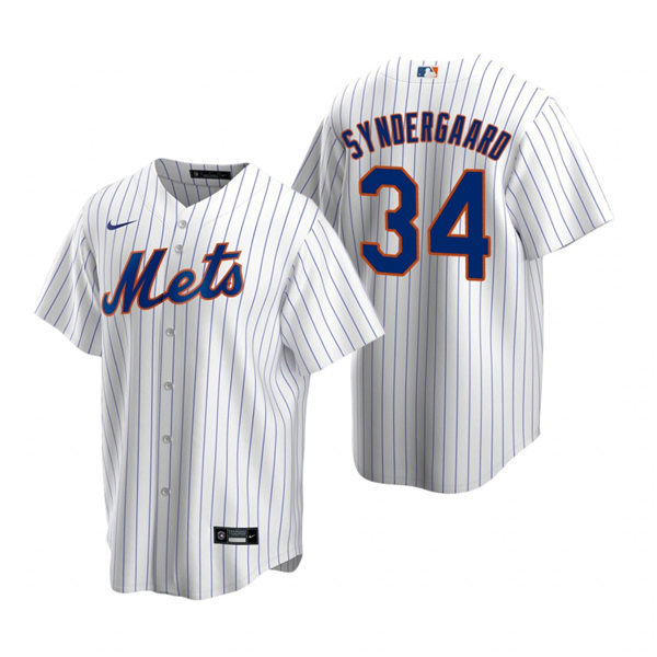 Yoth New York Mets #34 Noah Syndergaard Nike White Pinstripe Home Jersey