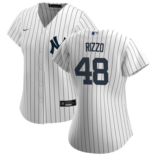 Womens New York Yankees #48 Anthony Rizzo Nike White Home with Name Cool Base Jersey Womens New York Yankees #48 Anthony Rizzo Nike White Home with Name Cool Base Jersey