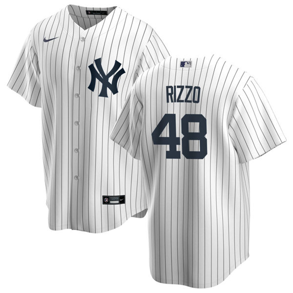 Mens New York Yankees #48 Anthony Rizzo Nike White Home with Name Cool Base Jersey Mens New York Yankees #48 Anthony Rizzo Nike White Home with Name Cool Base Jersey
