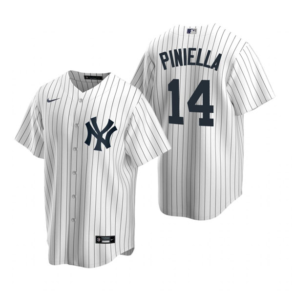 Mens New York Yankees Retired Player #14 Lou Piniella Nike White Home Cool Base Jersey