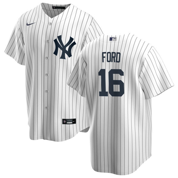 Mens New York Yankees Retired Player #16 WHITEY FORD Nike White Home Cool Base Jersey