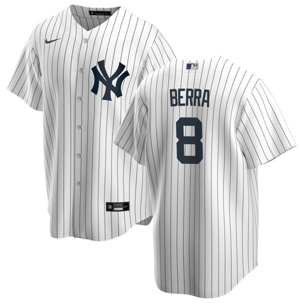 Mens New York Yankees Retired Player #8 Yogi Berra Nike White Home Cool Base Jersey