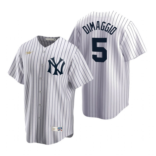 Mens New York Yankees Retired Player #5 Joe DiMaggio Nike White Home Cool Base Jersey