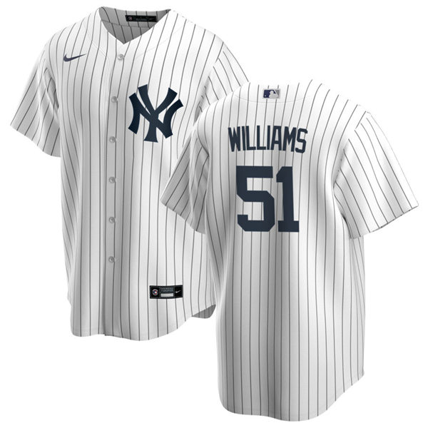 Mens New York Yankees Retired Player #51 BERNIE WILLIAMS Nike White Home Cool Base Jersey