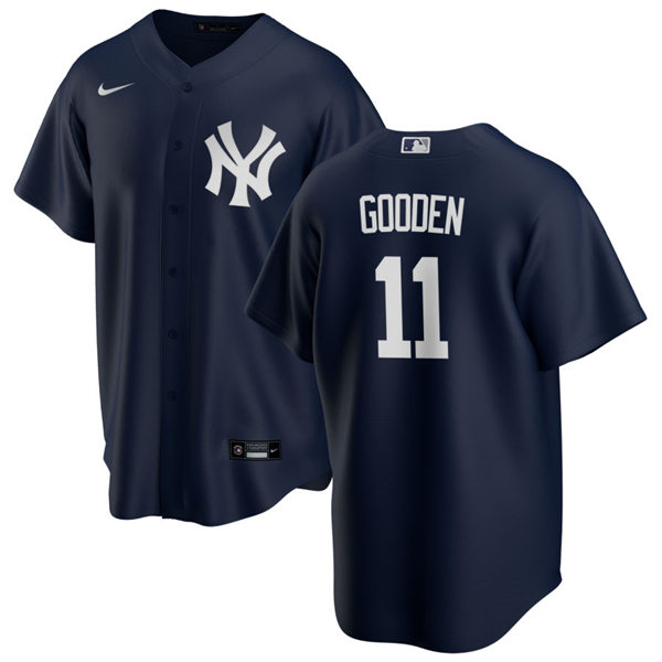 Mens New York Yankees Retired Player #11 Dwight Gooden Nike Navy Alternate Cool Base Jersey