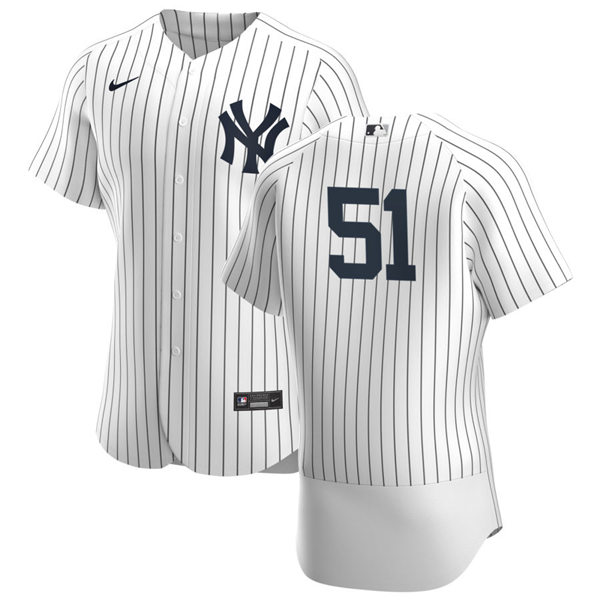 Mens New York Yankees Retired Player #51 BERNIE WILLIAMS Nike White Home FlexBase Game Jersey