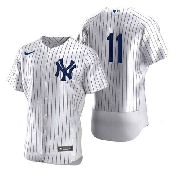 Mens New York Yankees Retired Player #11 Chuck Knoblauch Nike White Home FlexBase Game Jersey