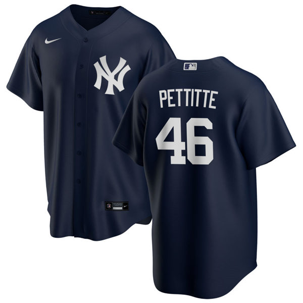 Mens New York Yankees Retired Player #46 Andy Pettitte Nike Navy Alternate Cool Base Jersey