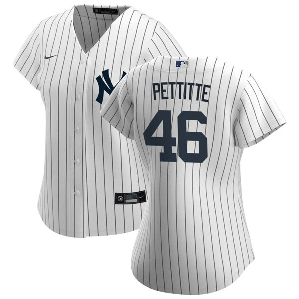 Womens New York Yankees Retired Player #46 Andy Pettitte Nike White Home Cool Base Jersey