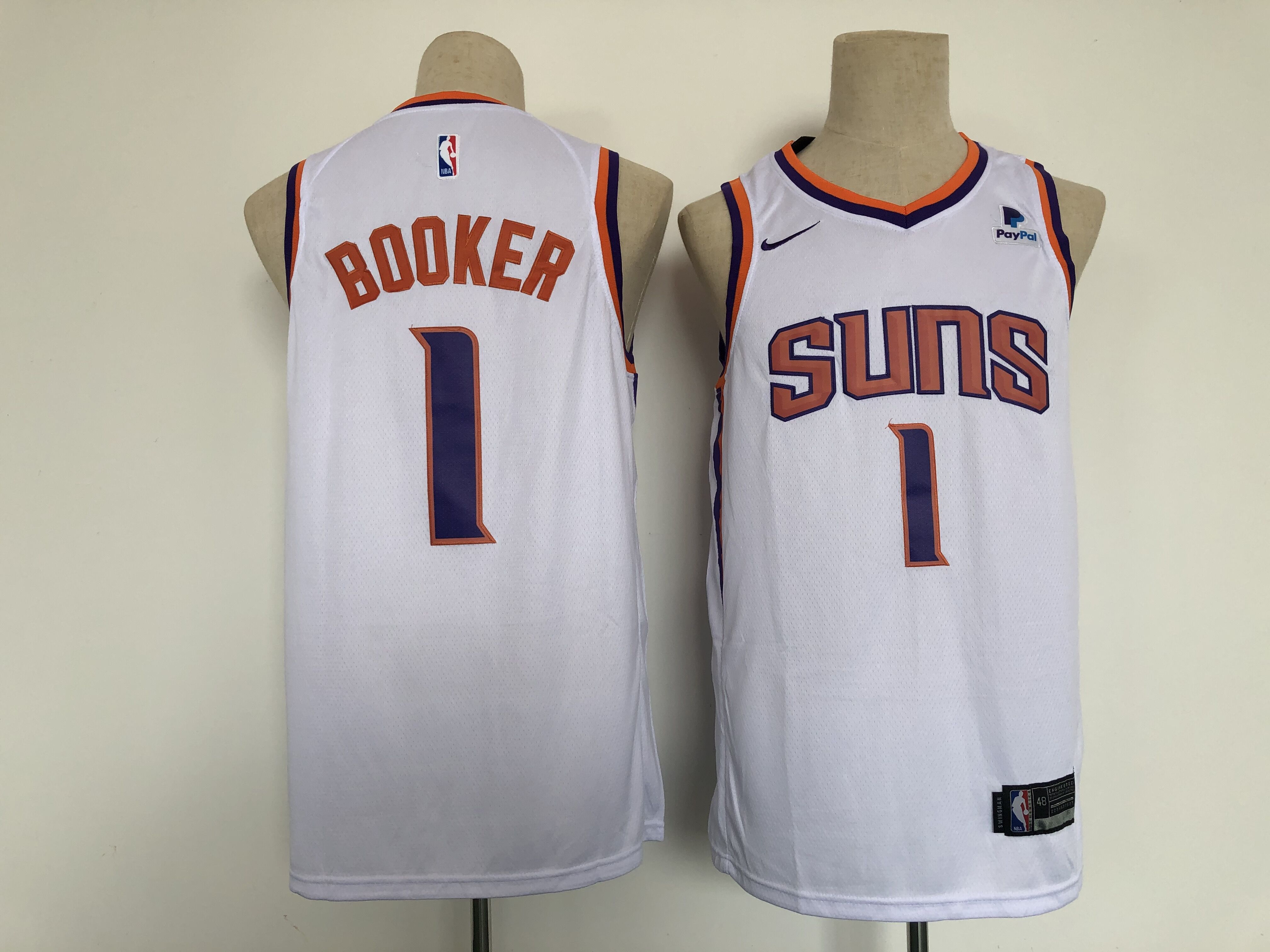 Men Phoenix Suns 1 Booker White Game Nike 2021 NBA Jersey